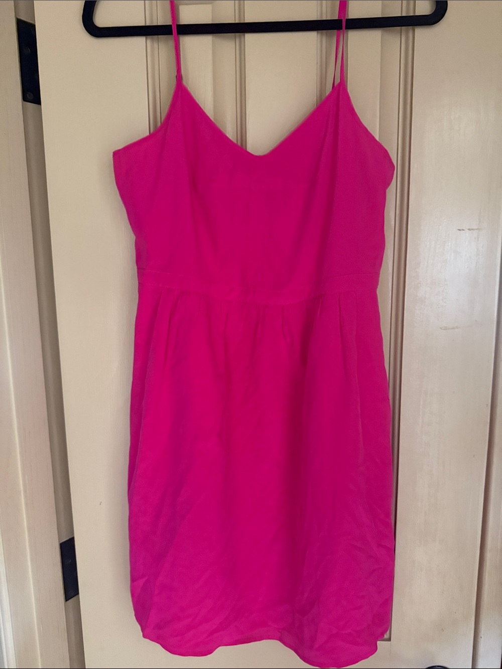 Broadway & Broome Fuchsia Spaghetti Strap Dress, Size 4 - Like New, 100% silk